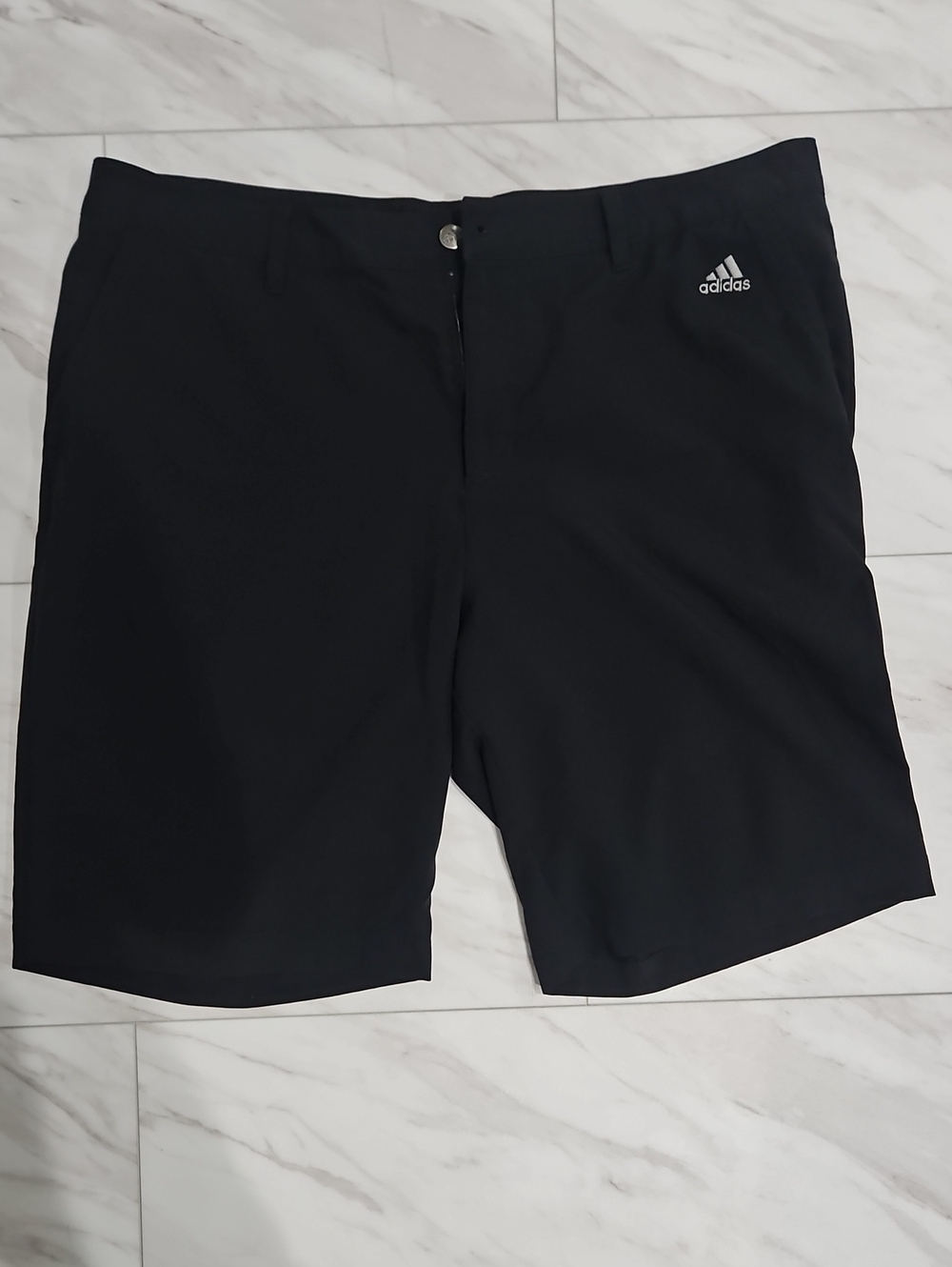 adidas Black Athletic Golf Shorts with Logo